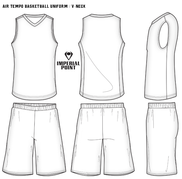 Vortex Women's Sublimated Basketball Uniform - Imperial Point